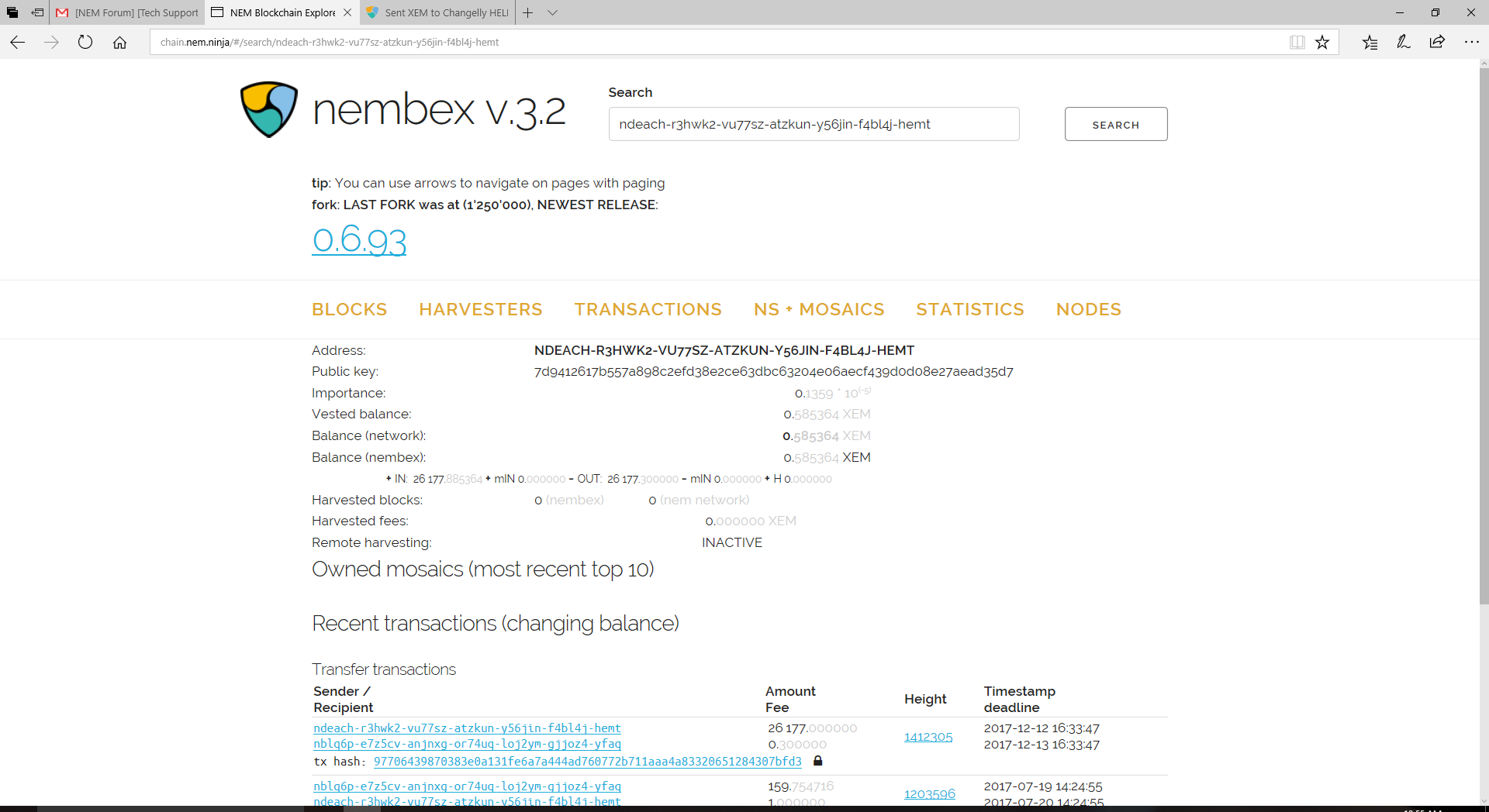 Sent XEM to Changelly HELP! [MOVED] - Tech Support - NEM Forum